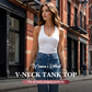 ✨ Ribbed Tanktop met V-hals – Comfortabel, Flatterend & Makkelijk te Combineren 👚