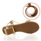 Stijlvolle Damessandalen met Platte Zool, Strass en Metalen Details