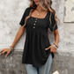 Dames Babydoll Tuniektop met Vierkante Halslijn
