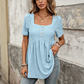 Dames Babydoll Tuniektop met Vierkante Halslijn