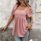 Dames Babydoll Tuniektop met Vierkante Halslijn