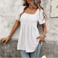 Dames Babydoll Tuniektop met Vierkante Halslijn