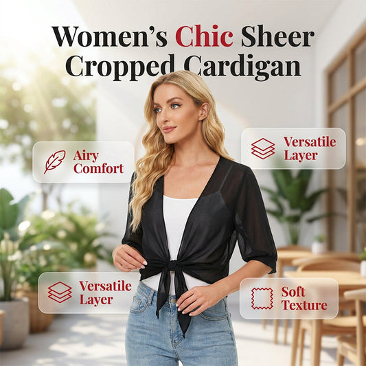 📢📢56% KORTING!! ⏰ Dames Elegante Chiffon Strikvoorkant Cropped Top