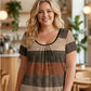 Dames Geplooid T-shirt in Grote Maten