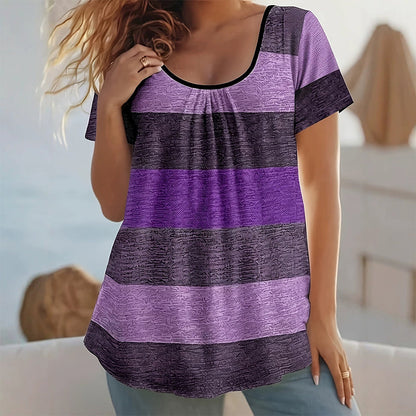 Dames Geplooid T-shirt in Grote Maten