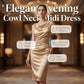 Dames Mouwloze Cowlhals Midi Jurk