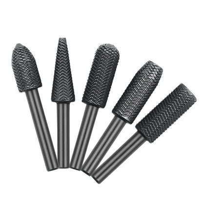 Roterende Stalen Vijlen Set 5-delig | Voor Zachte Metalen | Diam. 6mm