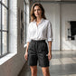 👖✨ Cargo-short voor dames met elastische tailleband en trekkoord 🎀🌸