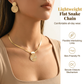 Moderne geometrische sieradenset met ketting en oorbellen