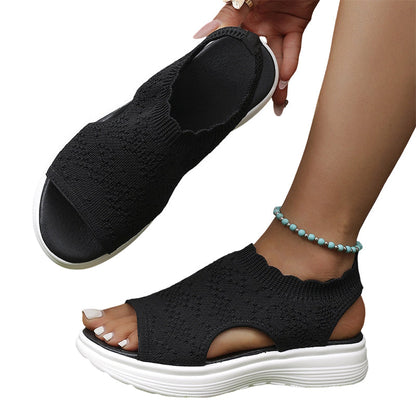 🌬️ Lichtgewicht Gebreide Sandalen – Zacht, Flexibel & Perfect voor Zomerdagen ☀️