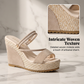 Dames Sleehak Sandalen met Gevlochten Enkelbandje | Zomerse Wedge Hakken