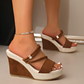 Dames Sleehak Sandalen met Gevlochten Enkelbandje | Zomerse Wedge Hakken