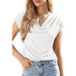 Women's Cowl Neck Cap Sleeve Top
