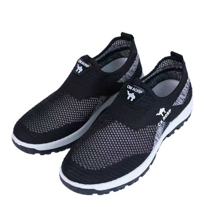 Ademende slip-on wandelschoenen voor heren van mesh