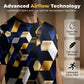 Heren T-shirt met 3D geometrische print en ronde hals