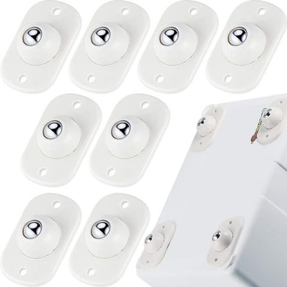 🎁🔥Zware opbergdozen en kasten verplaatsen zonder tillen – Zelfklevende 360° Universele Wielen | ABS + 304 RVS | Set van 8 Stuks 📦⚙️