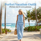 👗 TIJDELIJKE AANBIEDING: 50% KORTING! ✨ Vrouwen gerimpeld tweedelig setje – Smokken hals, relaxte pasvorm, vakantiestijl 🌺