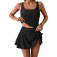 Bikini set met tanktop en rok met strik aan de zijkant