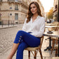 Buikcorrigerende stretch capribroek – Hoge taille, 4-way stretch, elegante details