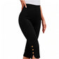 Buikcorrigerende stretch capribroek – Hoge taille, 4-way stretch, elegante details