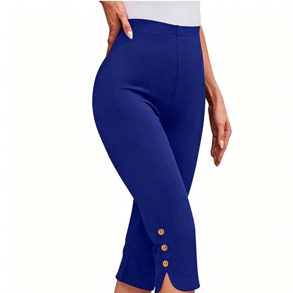 Buikcorrigerende stretch capribroek – Hoge taille, 4-way stretch, elegante details
