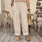 Dames Relaxed Fit Broek met Omgeslagen Enkels