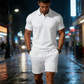 🔥50% KORTING zolang de voorraad strekt!🎉 Heren Zomer 2-Delig Set Poloshirt en Shorts
