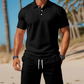 🔥50% KORTING zolang de voorraad strekt!🎉 Heren Zomer 2-Delig Set Poloshirt en Shorts