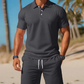 🔥50% KORTING zolang de voorraad strekt!🎉 Heren Zomer 2-Delig Set Poloshirt en Shorts