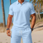 🔥50% KORTING zolang de voorraad strekt!🎉 Heren Zomer 2-Delig Set Poloshirt en Shorts