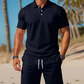 🔥50% KORTING zolang de voorraad strekt!🎉 Heren Zomer 2-Delig Set Poloshirt en Shorts