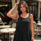 👗 LIMITED-TIME 50% OFF! ✨ Women's Sleeveless Dress – Asymmetrical Hem, Ring Straps, Flowy 🌸