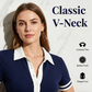 2-delige set met shirt & broek voor dames – Klassieke V-hals, high-waisted flared broek & ultrazachte mix – Van werk tot weekend