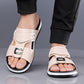 📢📢61% OFF !! ⏰Men's Faux Leather Slip-On Sandals