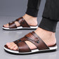 📢📢61% OFF !! ⏰Men's Faux Leather Slip-On Sandals