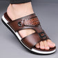 📢📢61% OFF !! ⏰Men's Faux Leather Slip-On Sandals