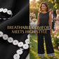 Tweedelige dames set met mouwloze top en wijde broek