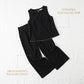 Tweedelige dames set met mouwloze top en wijde broek