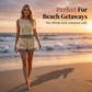 Dames Set met Bohemian Print: Mouwloze Top en Shorts