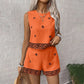 Dames Set met Bohemian Print: Mouwloze Top en Shorts