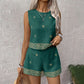 Dames Set met Bohemian Print: Mouwloze Top en Shorts