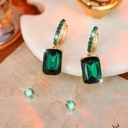 Elegante Vintage Oorhangers met Synthetische Diamanten