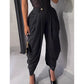 Designer Damesbroek: Plooide Hooglint Wijd Broek – Vervormend Silhouet, Makkelijk Te Combineren, Low-Maintenance