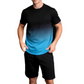 🔥Tijdelijke aanbieding: set met shirt en korte broek met kleurverloop voor heren