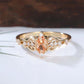Vintage ring met hol patroon en ovale strass