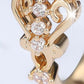 Vintage ring met hol patroon en ovale strass
