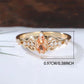 Vintage ring met hol patroon en ovale strass