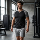 Heren sport-T-shirt met V-notch en raglanmouwen