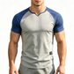 Heren sport-T-shirt met V-notch en raglanmouwen