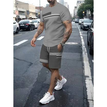 Heren 2-delige set met T-shirt en short